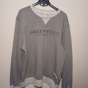 Champion Gray Greenville University Sweatshirt Mens Size Large